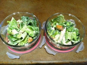 I had a weird (and unseasonal) craving for homemade Caesar salad dressing.